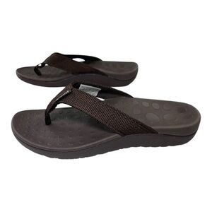 Medical SOLES Orthopedic Flip-Flop Sporty Black Neoprene Orthotic Sz W6 NEW